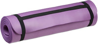 Tappetino yoga spessore 1 cm cinturino in gomma trasporto ginnastica pilates aerobica viola 13_0002843_8
