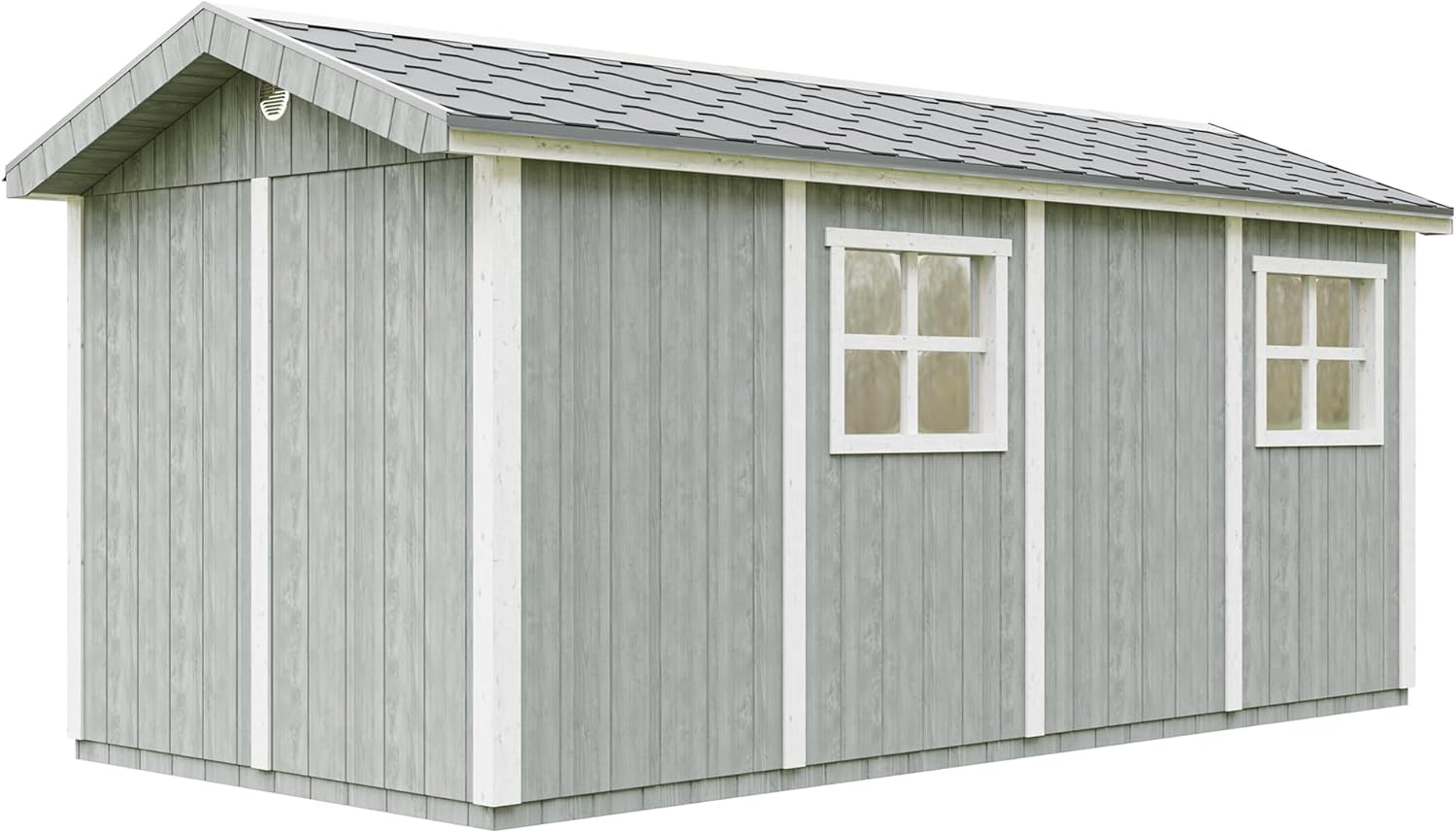 Casetta da giardino di qualit? premium 11,47 m² - H252x250x530 cm - Timbela M915C-CAVERN STEEL