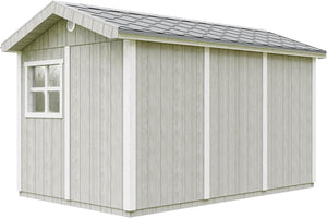 Casetta da giardino di qualit? premium 8,68 m² - H252x250x412 cm - Timbela M914A-TUNDRA GREY