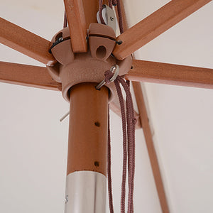 Ombrellone da Giardino 2x1,5 m Palo Ø38 mm in Legno Beige