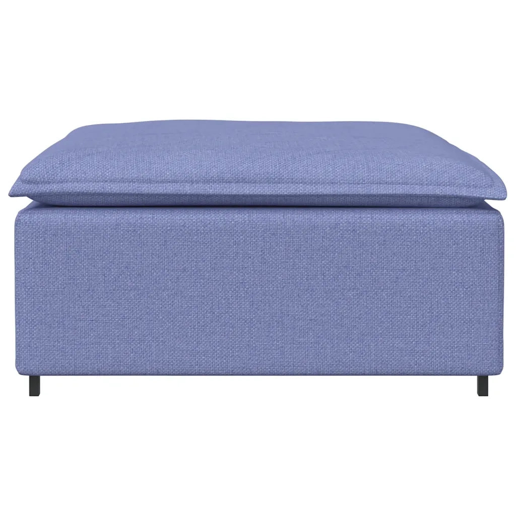 Divano Modulare Poggiapiedi Modulo Jeans Blu 100x100x48 cm