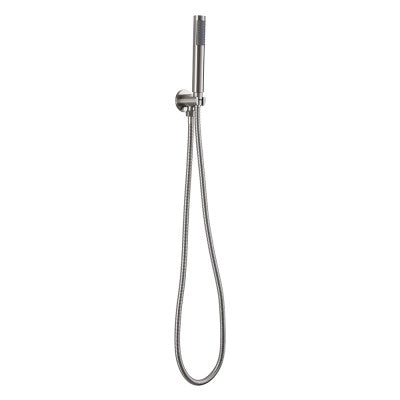 Kit doccia completo satinato in acciaio inox con doccetta in ottone