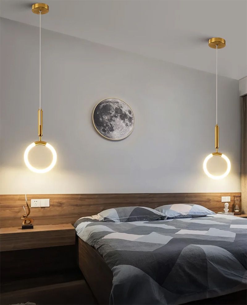 Lampada A Sospensione Led Lhj058-cp1 Brush Gold