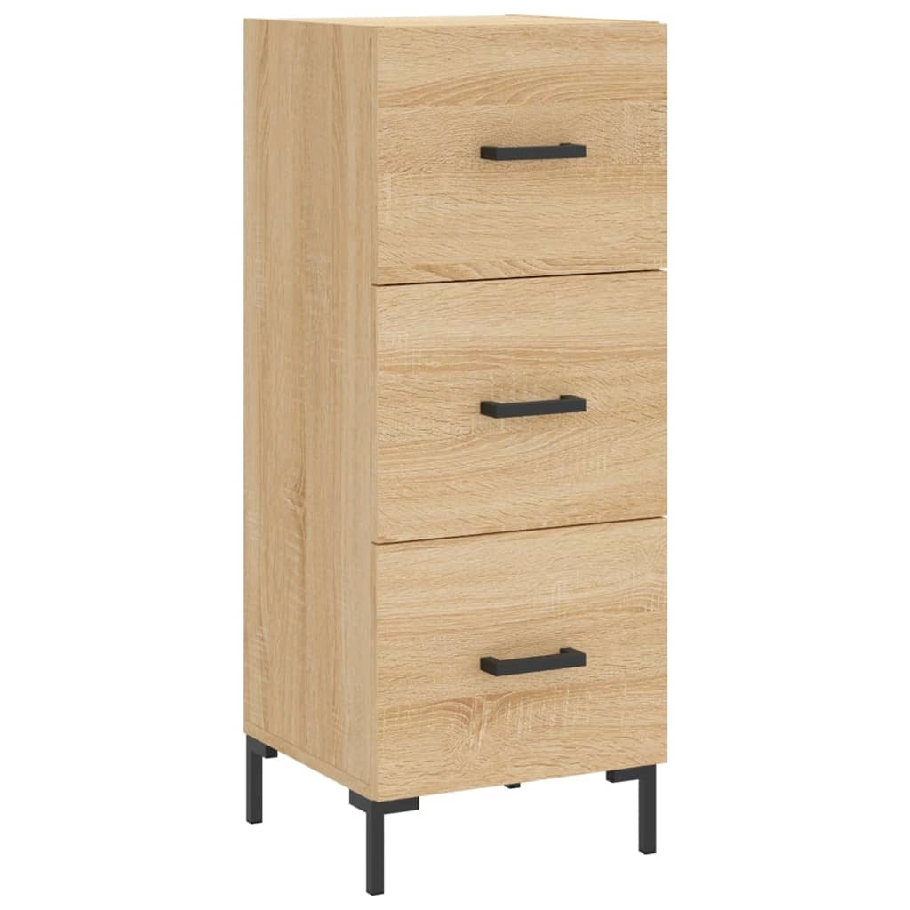 Buffet credenza cassettiera armadio mobile contenitore organizer cucina soggiorno rovere Sonoma 34,5 x 34 x 90 cm legno ingegnerizzato marrone 02_0031523