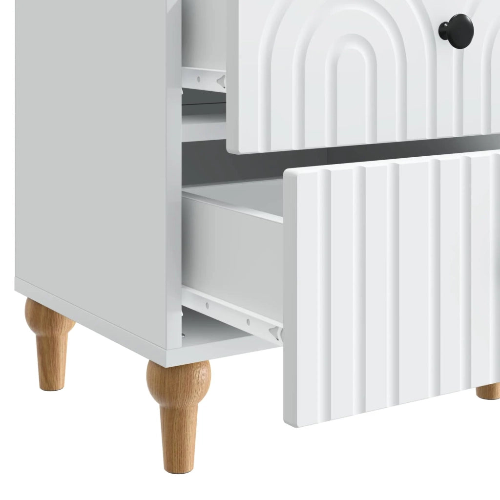 Armadio da Notte Bianco 43 x 34,5 x 48 cm Legno ingegnerizzato 894065