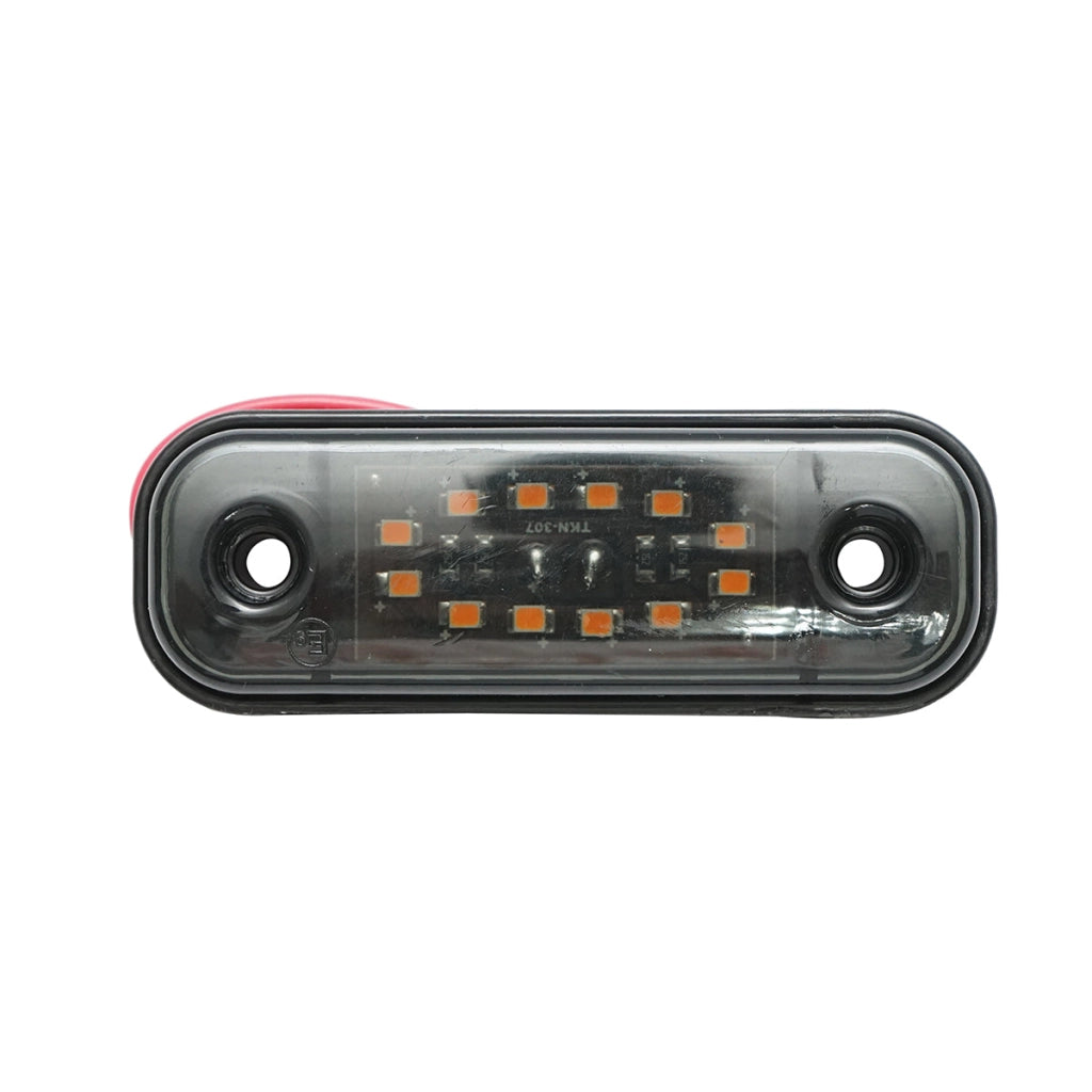 Lampada laterale slim con LED, 12V/24V, giallo-fumoso, 89x32mm, Breckner Germany