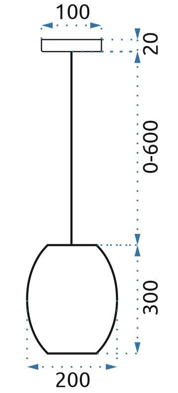 Lampada Pensile Di Vetro Di Cromo APP564-1CP