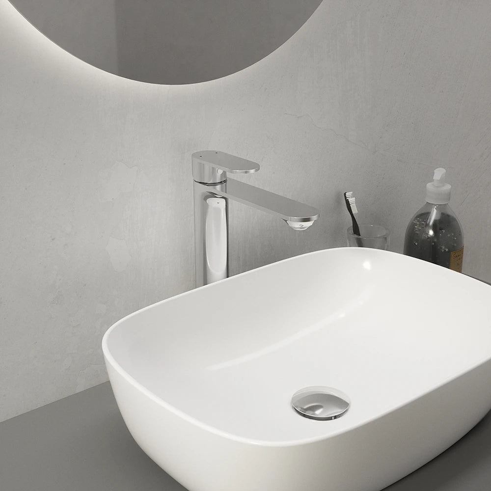 Set miscelatori: lavabo alto bidet senza scarico e incasso doccia monocomando cromato | Kerry