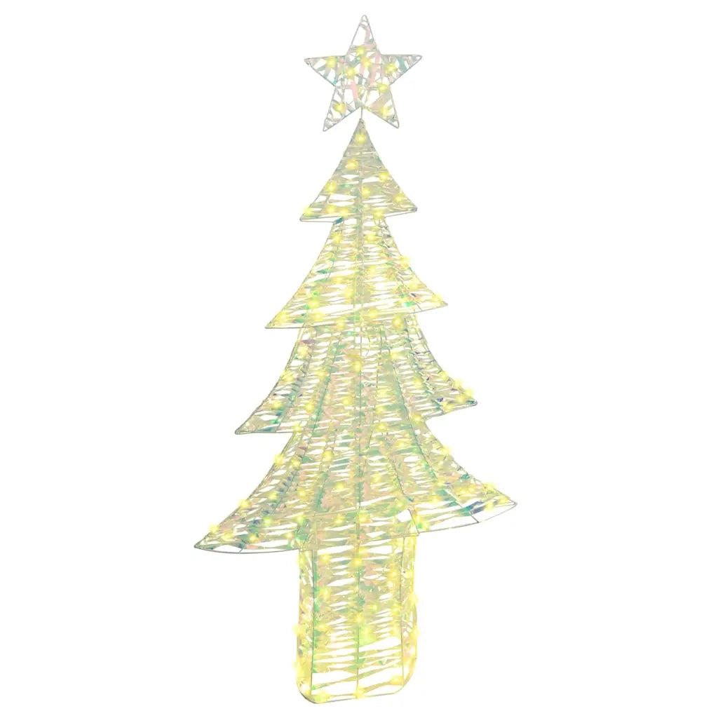 Albero di Natale con 240 LED Bianco caldo 181 cm PET