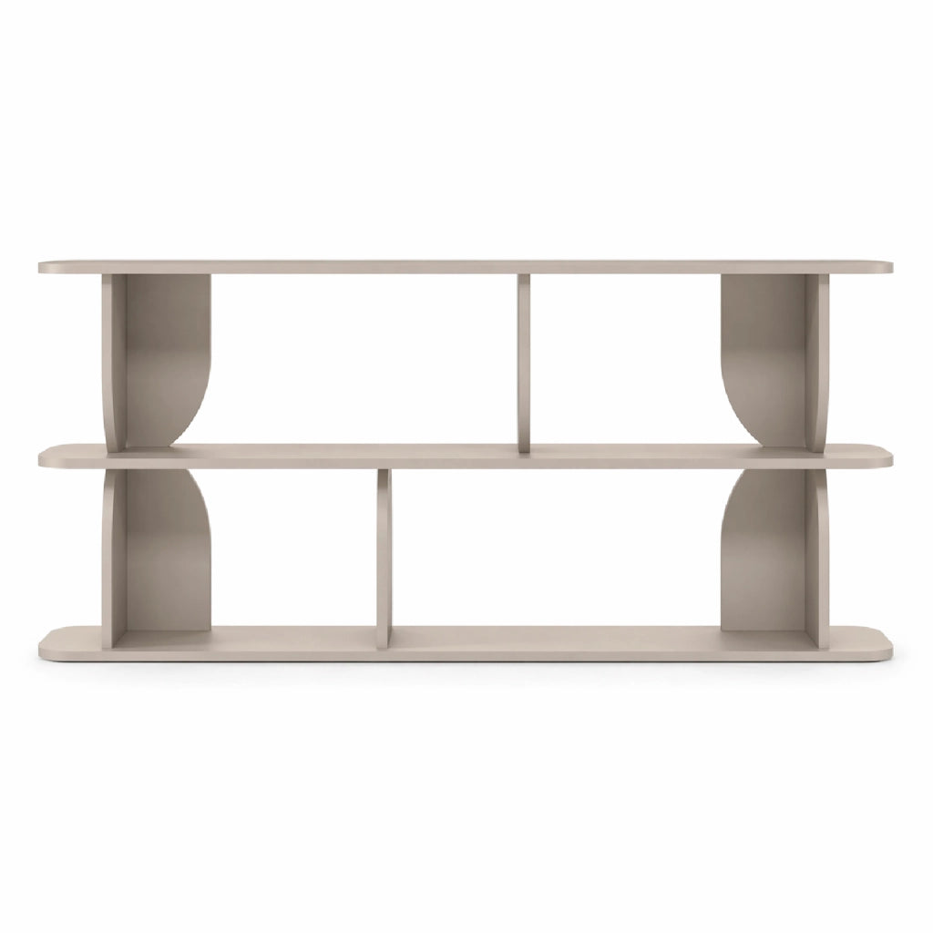 Libreria Con 3 Ripiani E 4 Vani A Giorno In Melaminico Mobile Design Moderno Contemporaneo Per Soggiorno Corridoio Studio Ufficio 160 X 74 X 34 Cm Cashmere