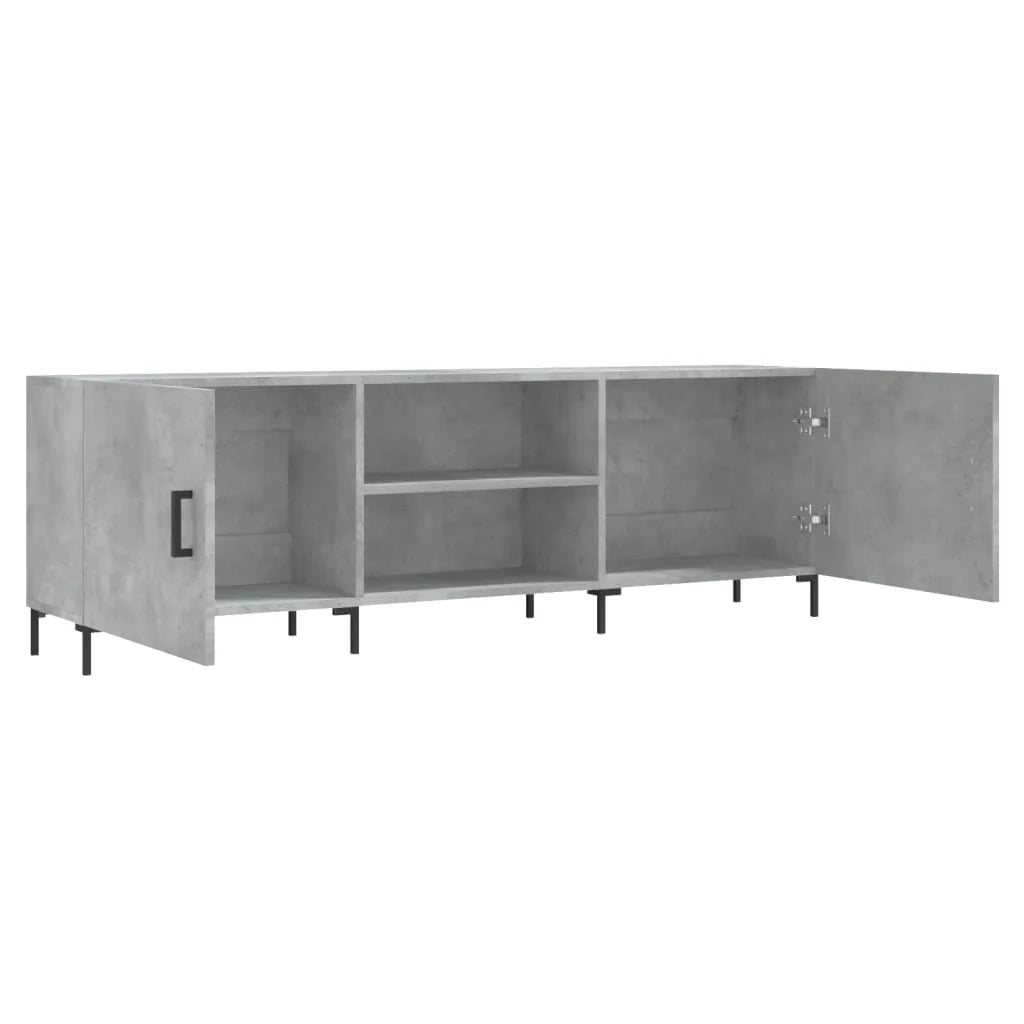 Mobile TV multimediale scaffale TV credenza mobile TV sala da pranzo soggiorno camera da letto 150 x 30 x 50 cm legno ingegnerizzato grigio 02_0025998