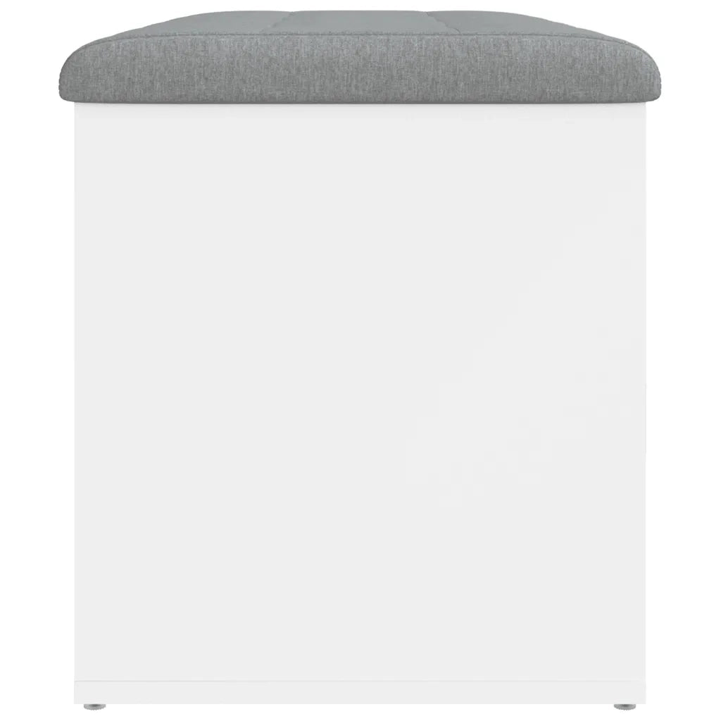 Panca contenitore bianca 82x42x45 cm in legno ingegnerizzato