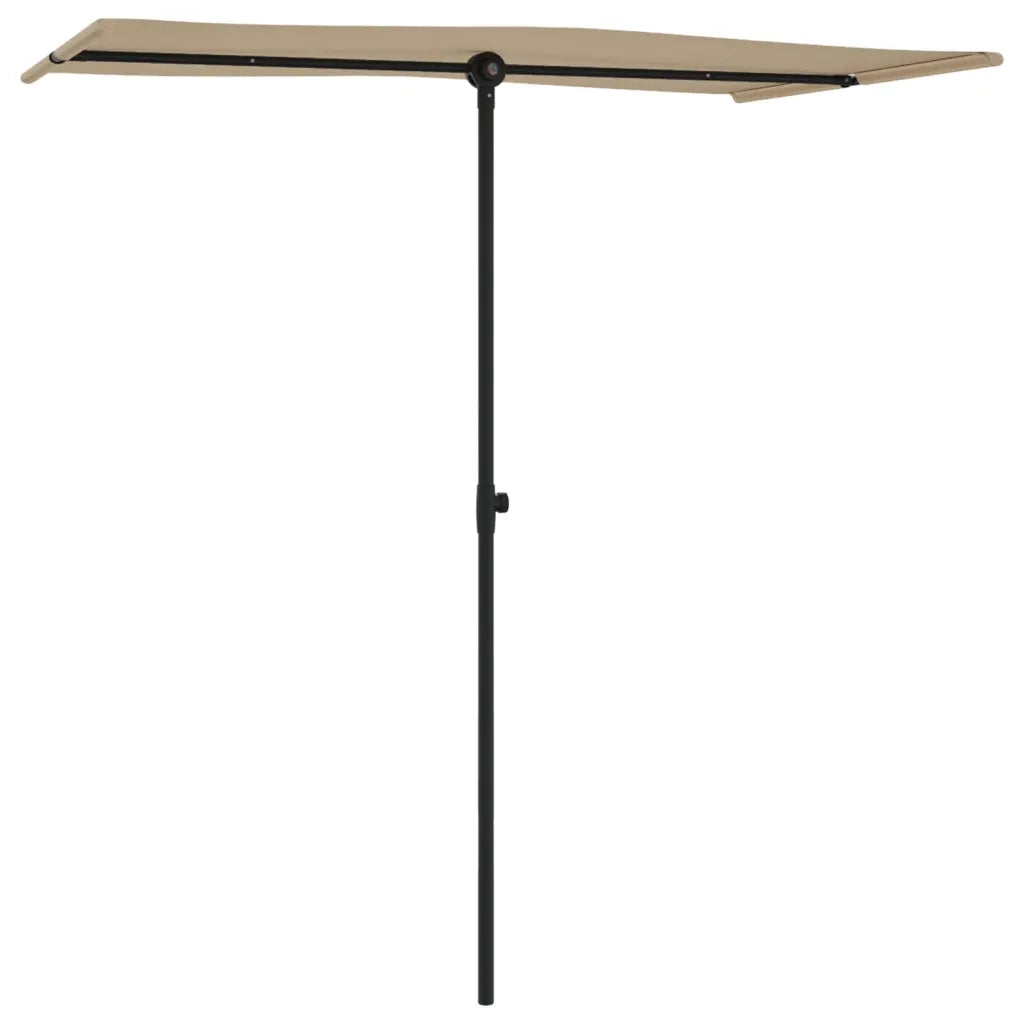 Ombrellone da Giardino-Ombrello da Balcone con Palo in Alluminio 180x110cm Verde
