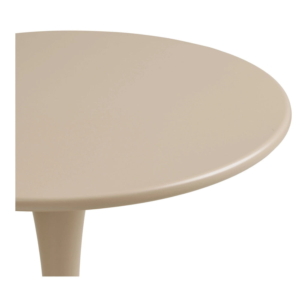 Tavolo bistro Meira in acciaio taupe o60 cm