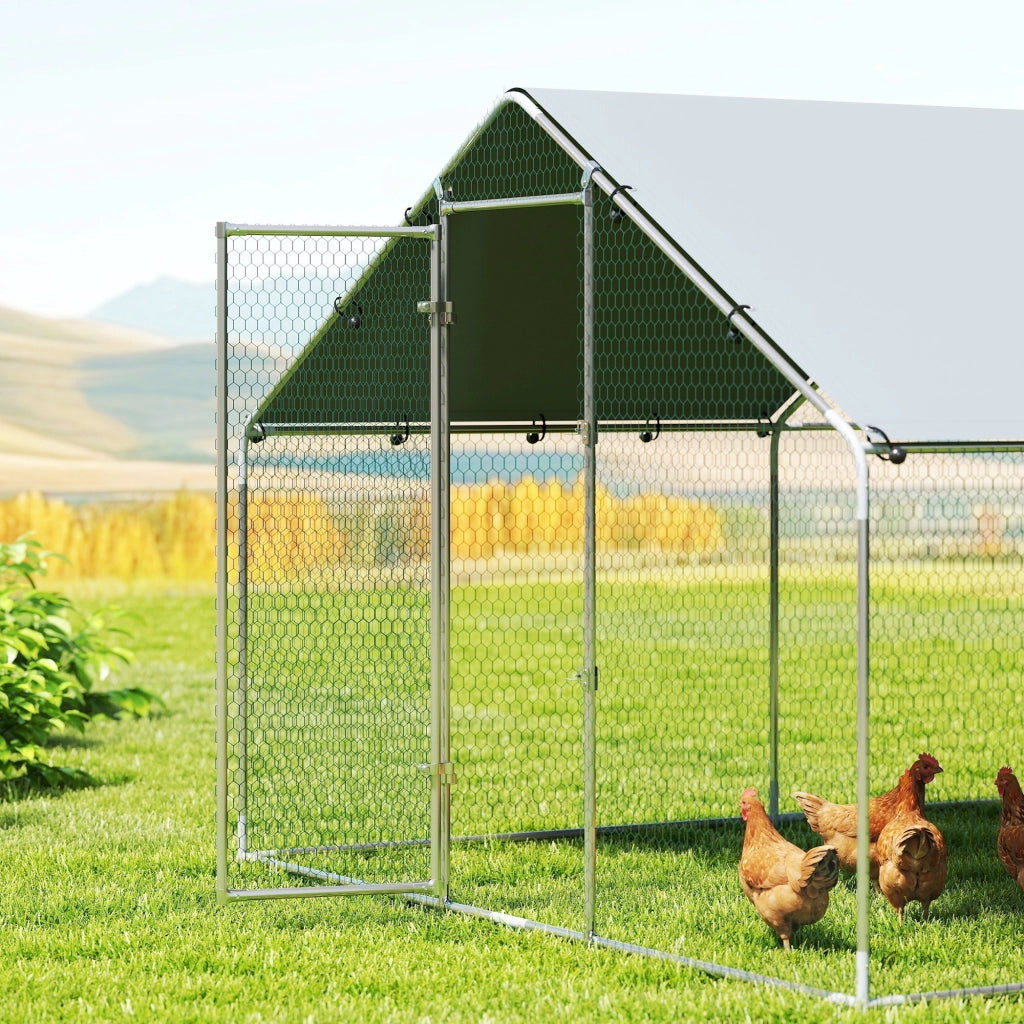 Pollaiolo per Esterno Grande in Acciaio Galvanizzato ¨C zephmum ¨C Grigio 6.8x3x1.9 m