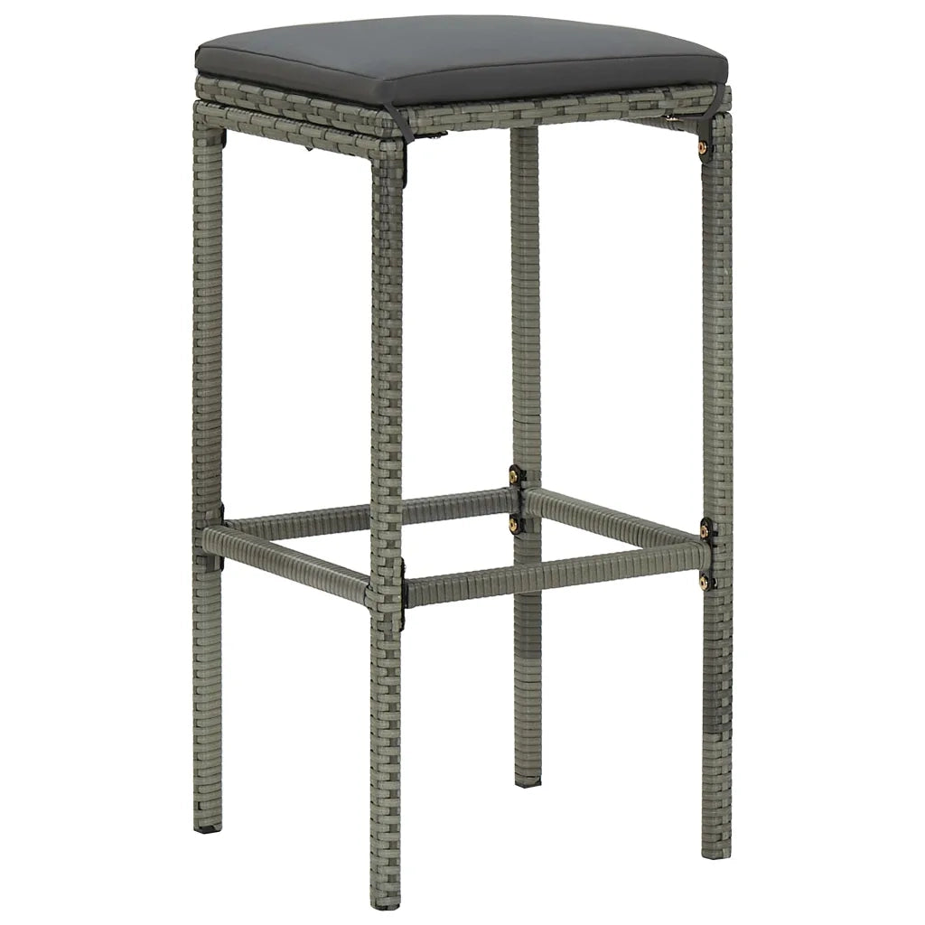 Set da Bar 3 pz in Polyrattan Grigio CFW1859949