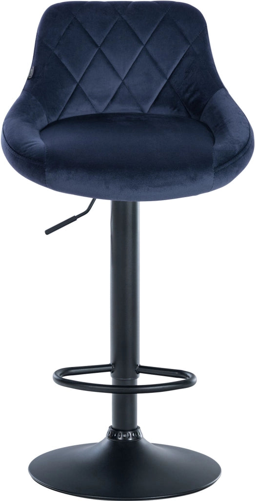 Sgabello da bar Lazio Velvet blu,nero