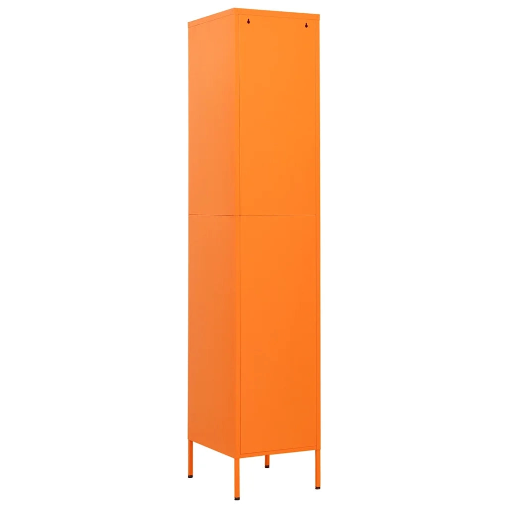Armadietto da ufficio dal design moderno dimensioni 35 x 46 x 180 cm con 4 ripiani regolabili in acciaio arancione. Codice articolo: 02_0046888.
