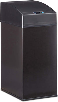 Pattumiera automatica design da cucina con coperchio con sensore, secchio interno 7 litri nero 13_0002322_2