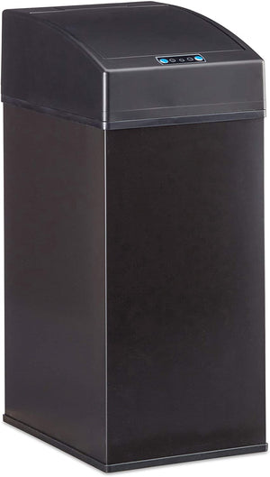 Pattumiera automatica design da cucina con coperchio con sensore, secchio interno 7 litri nero 13_0002322_2