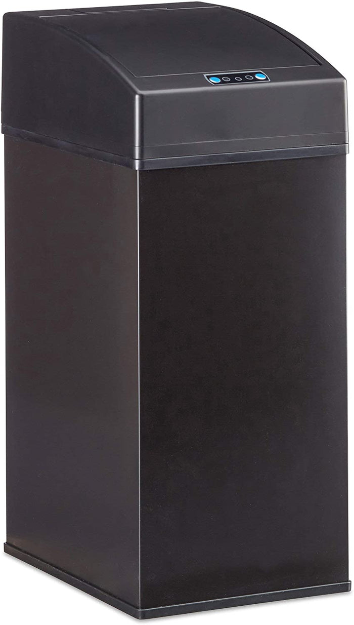 Pattumiera automatica design da cucina con coperchio con sensore, secchio interno 7 litri nero 13_0002322_2