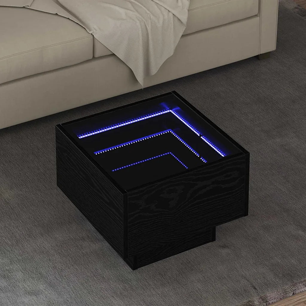Tavolino da salotto Rovere nero 40 x 40 x 30 cm 879658