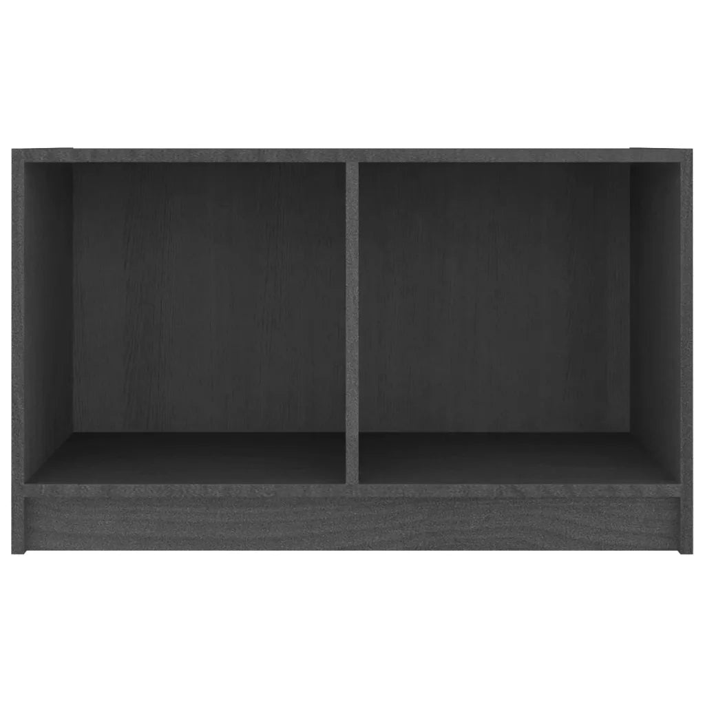 Mobile Porta TV Grigio 70x33x42 cm in Legno Massello di Pino