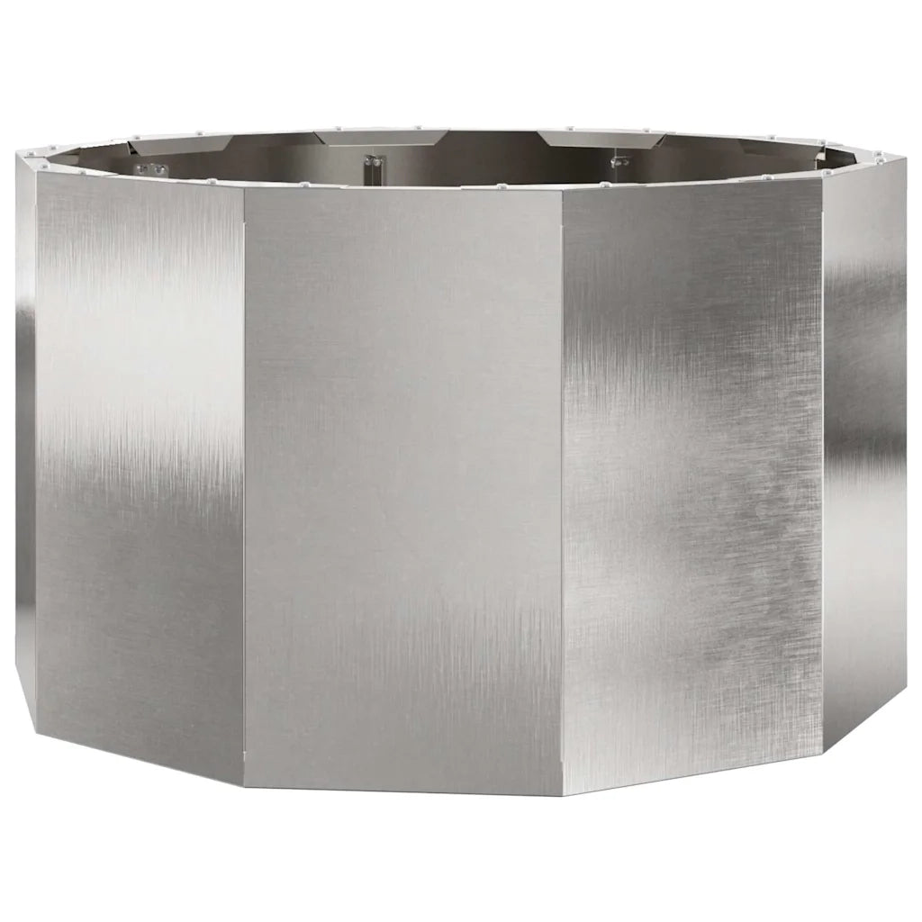 Fioriera-Vaso-Contenitore per Piante Argento 60 x 60 x 35 cm Acciaio inossidabile