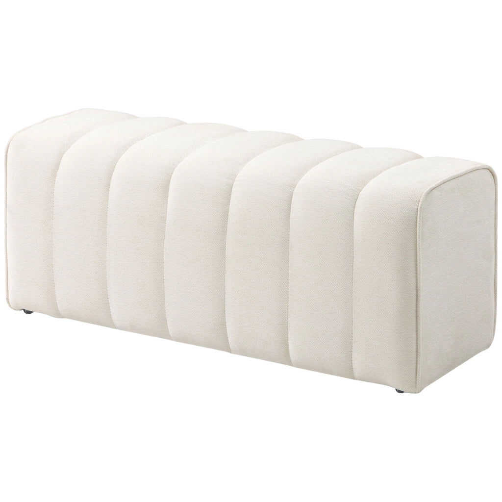 Pouf imbottito per letto ¨C zephmum ¨C crema 110x40x44 cm