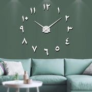 Araba moderna grande orologio da parete DIY con sticker 3D, decorazione per casa e ufficio, regalo