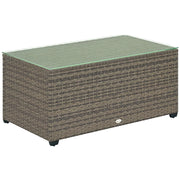 Tavolino da giardino ¨C Minimal ¨C grigio scuro, vetro temperato, 90x50x38