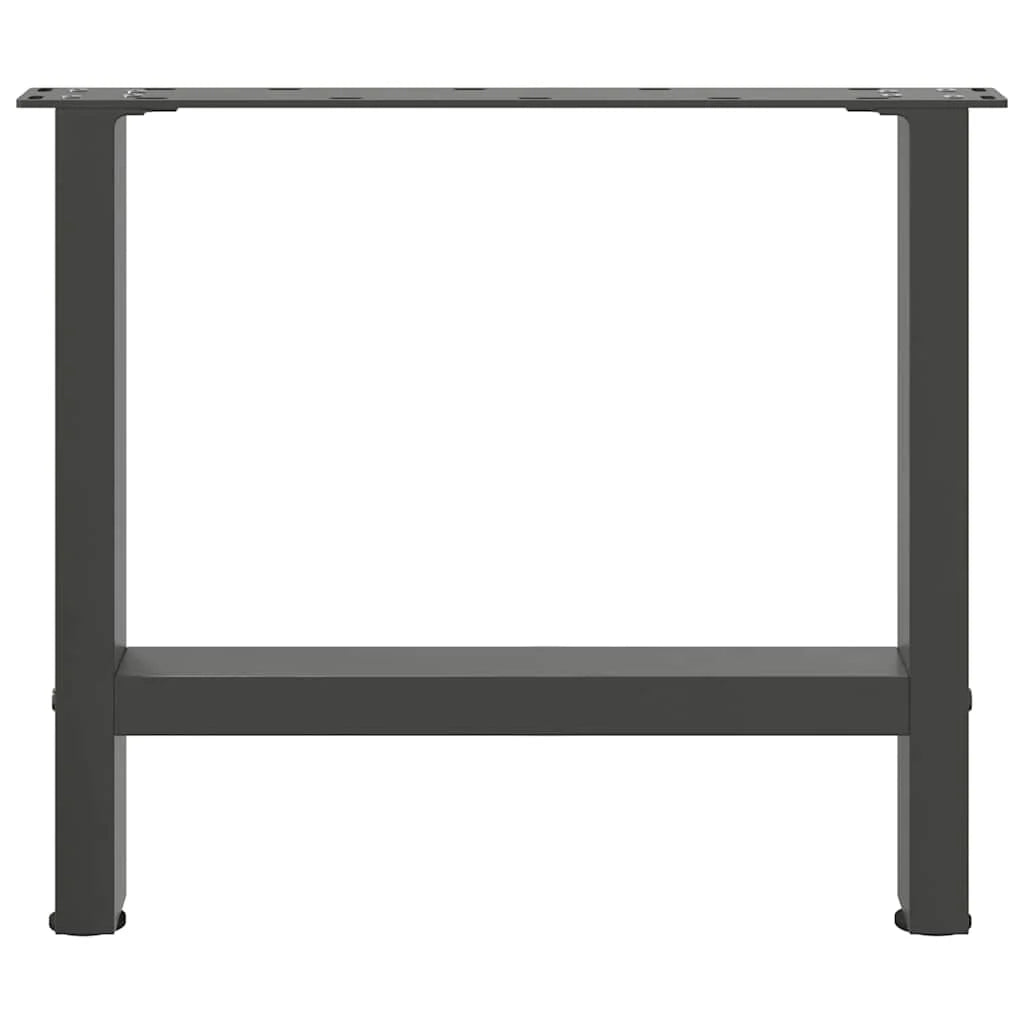 Set di 2 gambe per tavolino da caffè moderne quadrate regolabili 60 x 43 cm in acciaio antracite 02_0057526