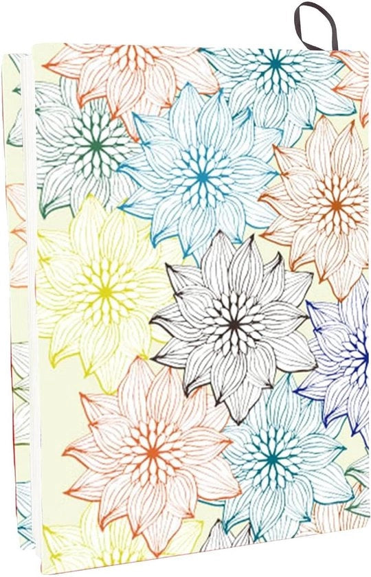 Copertina per libro flessibile fiori fiori confezione in nylon riutilizzabile, copertura elastica per notebook, copertina rigida per libro.