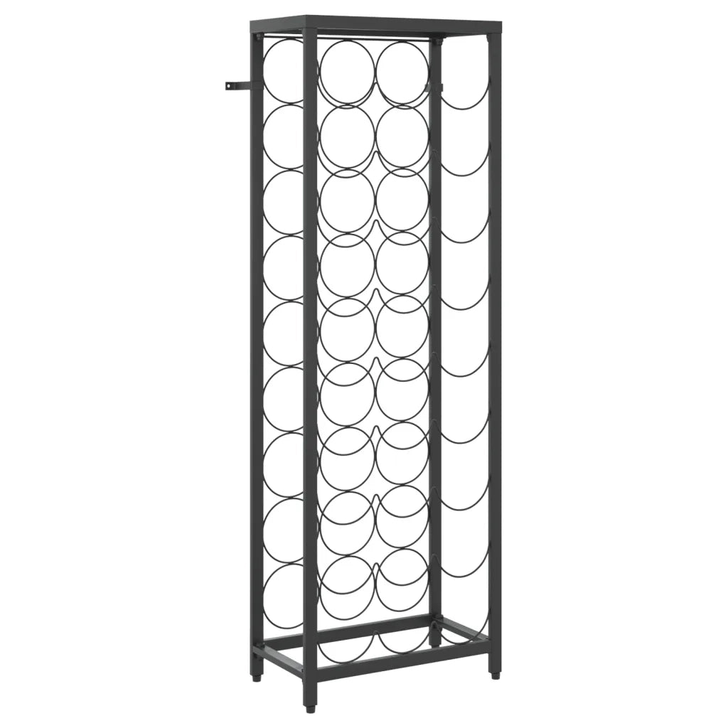 Portavini da 27 Bottiglie Nero 34x18x100cm in Ferro Battuto CFW9779247