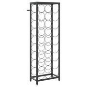 Portavini da 27 Bottiglie Nero 34x18x100cm in Ferro Battuto CFW9779247