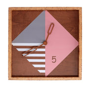 Orologio legno legno quadro cm 31x31h4,5