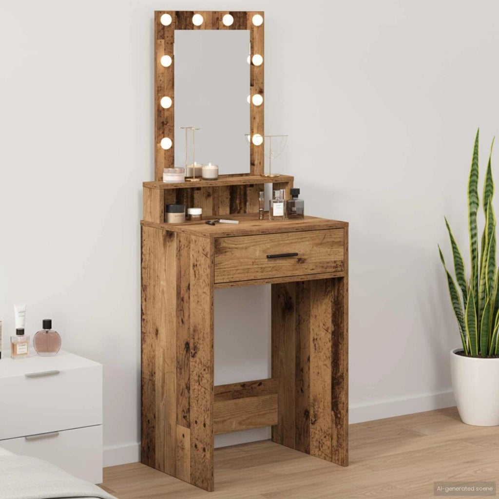 Tavolo da Trucco Marrone 50 x 41 x 140 cm Legno ingegnerizzato 865161