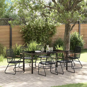 Set da Pranzo per Giardino 7 pcs Nero 3379174