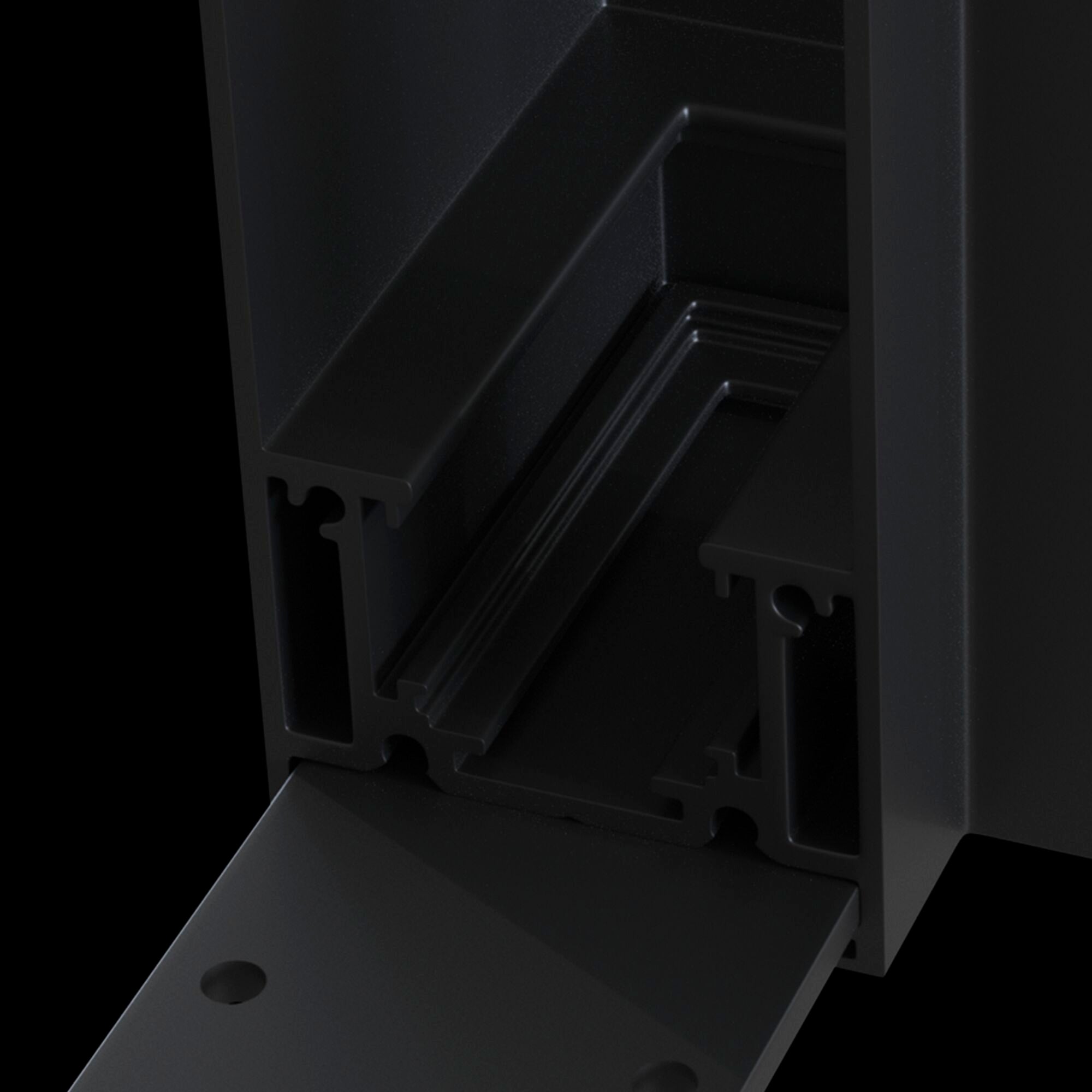 Connettore ad Angolo per Sistema Illuminazione a Binario  Nero