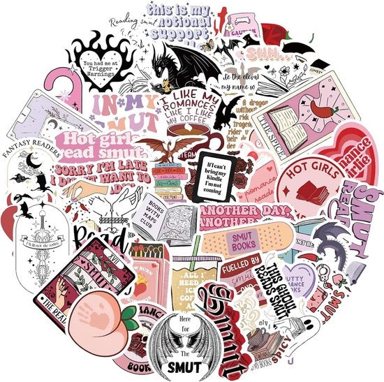 Sticker per libro - Sticker per laptop - Sticker per lettore elettronico - Sticker per bottiglia - Sticker per libro divertente - Sticker acqua e luce - Sticker per ragazze - Sticker hologramma - Sticker romantico