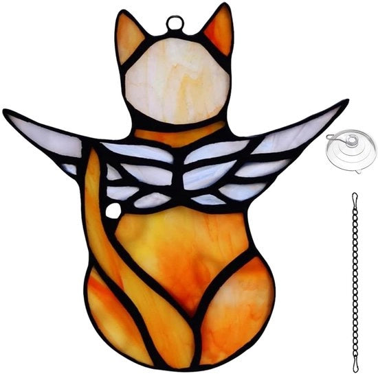 Casa degli animali - Monumento per gatti - Decorazione per finestre - Statua commemorativa - Catenaccio regolabile - Per gli amanti dei gatti - Ricordo di un animale domestico