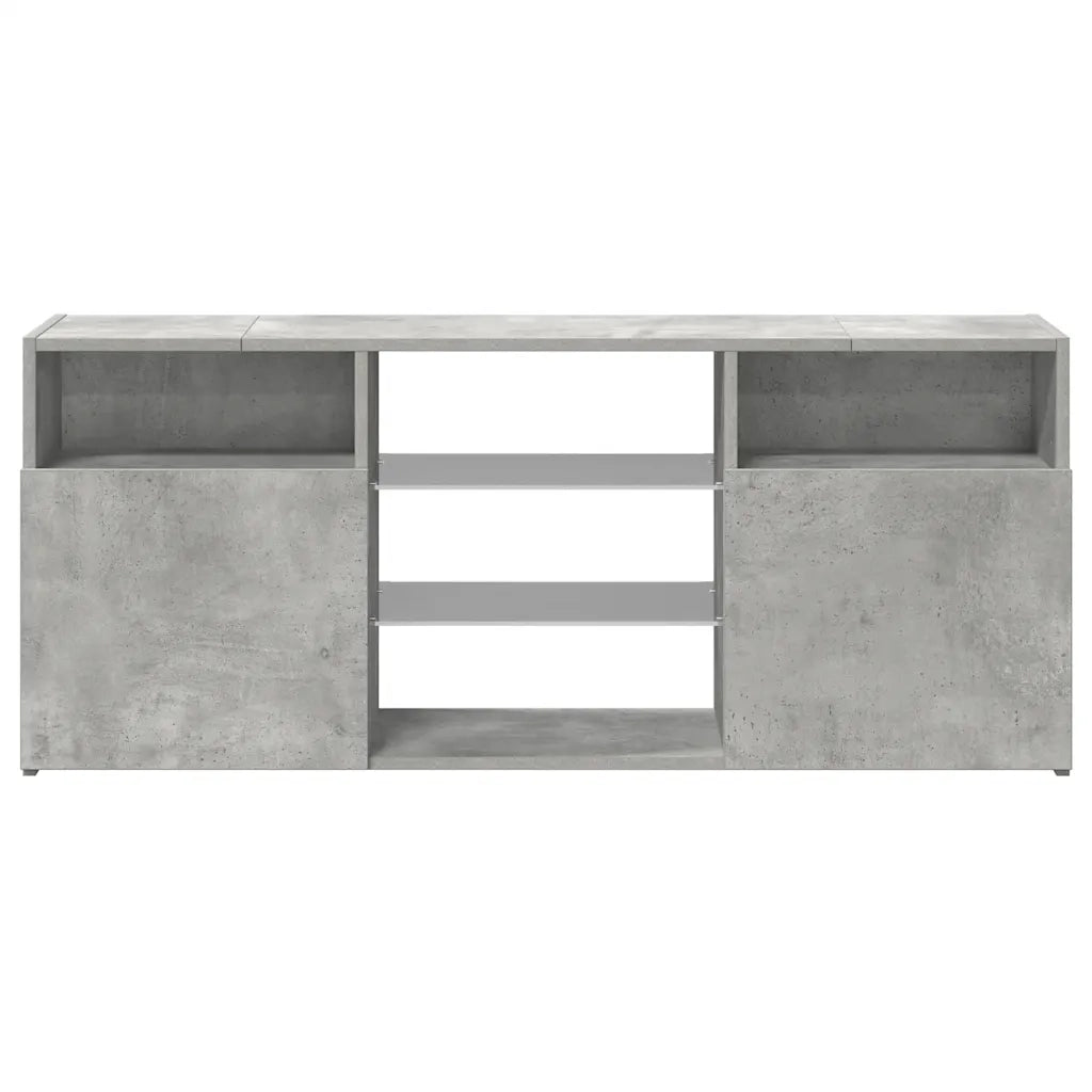 Mobile Porta TV con Luci LED Grigio Cemento 120x30x50 cm 804305