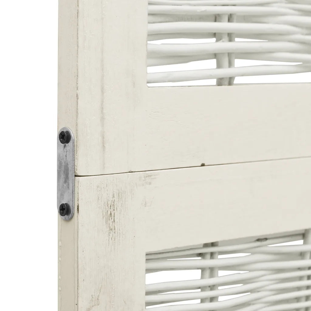 Divisorio Ambienti | Divider per stanze | Paravento 5Pannelli Bianco Legno Massello di Paulownia