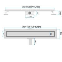 Scarico Lineare Rea Neox Pro Brush Gold 100