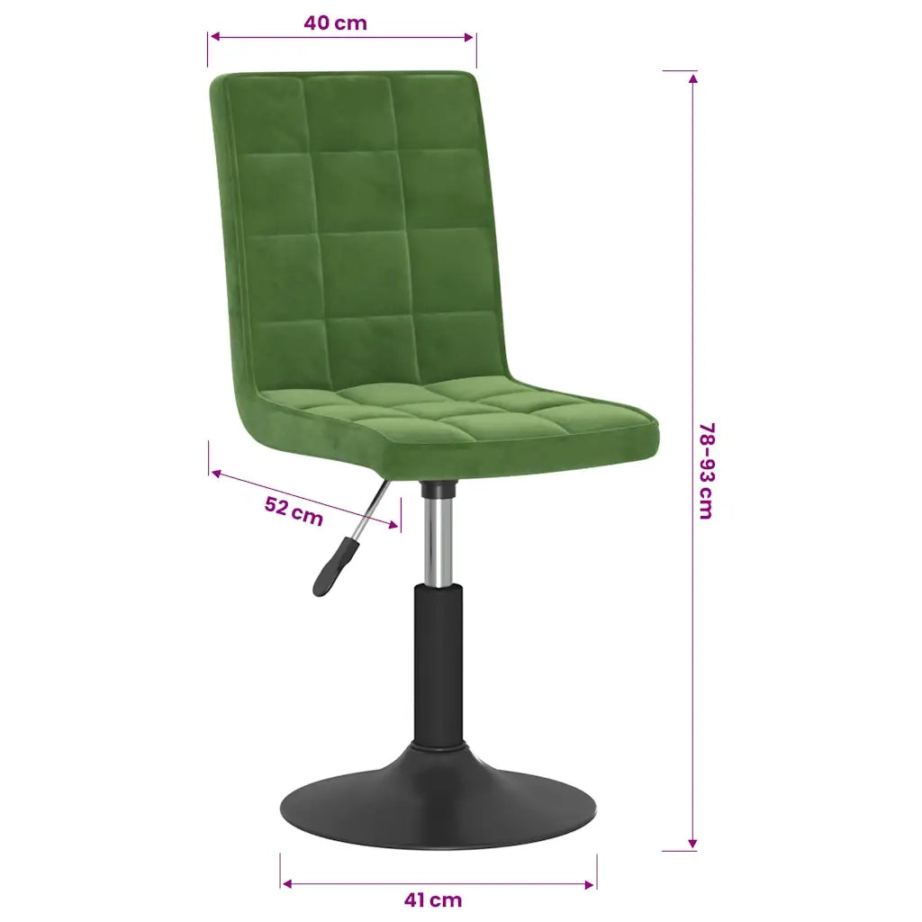 Sedie da Pranzo Girevoli 2 pz Verde Scuro in Velluto