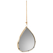 Specchio da parete in metallo dorato 34x3x41,5h