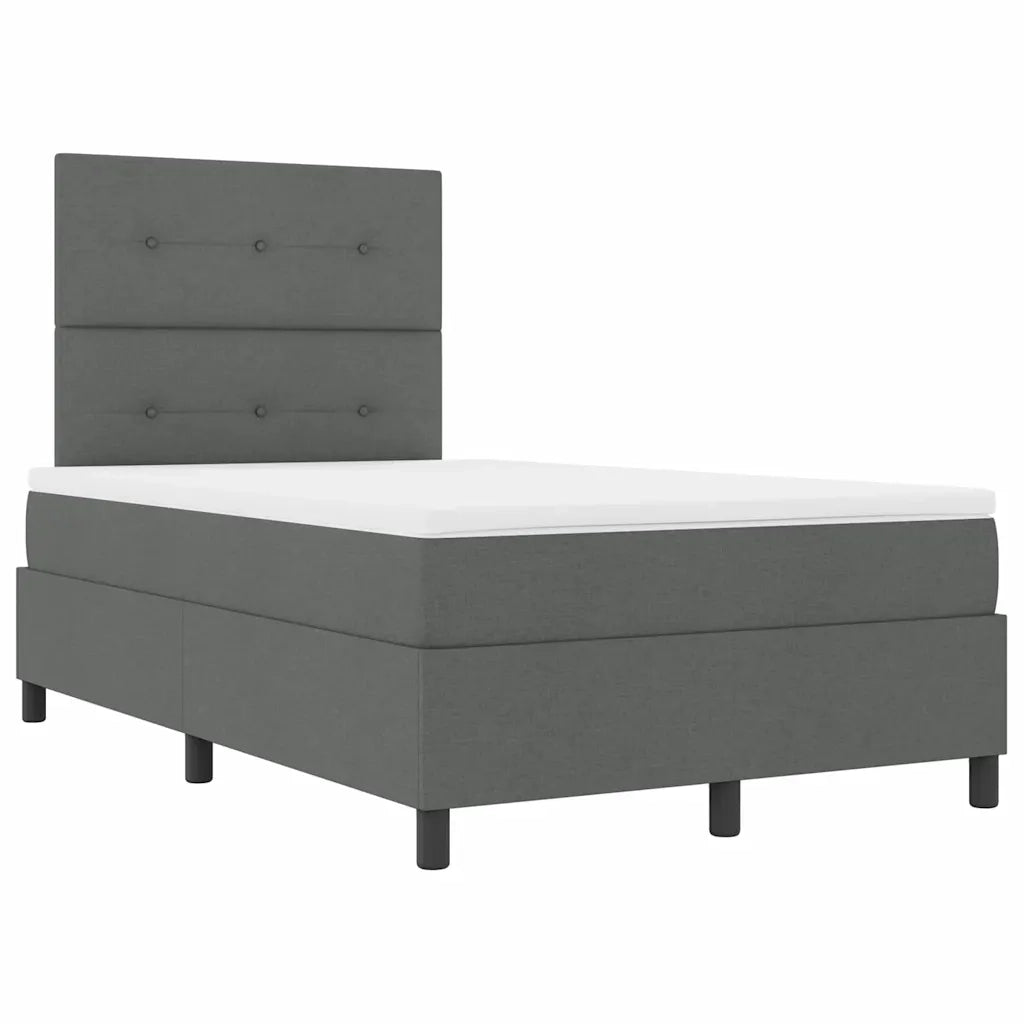 Letto a molle con strisce LED Grigio scuro 120 x 190 cm Tessuto 3342852