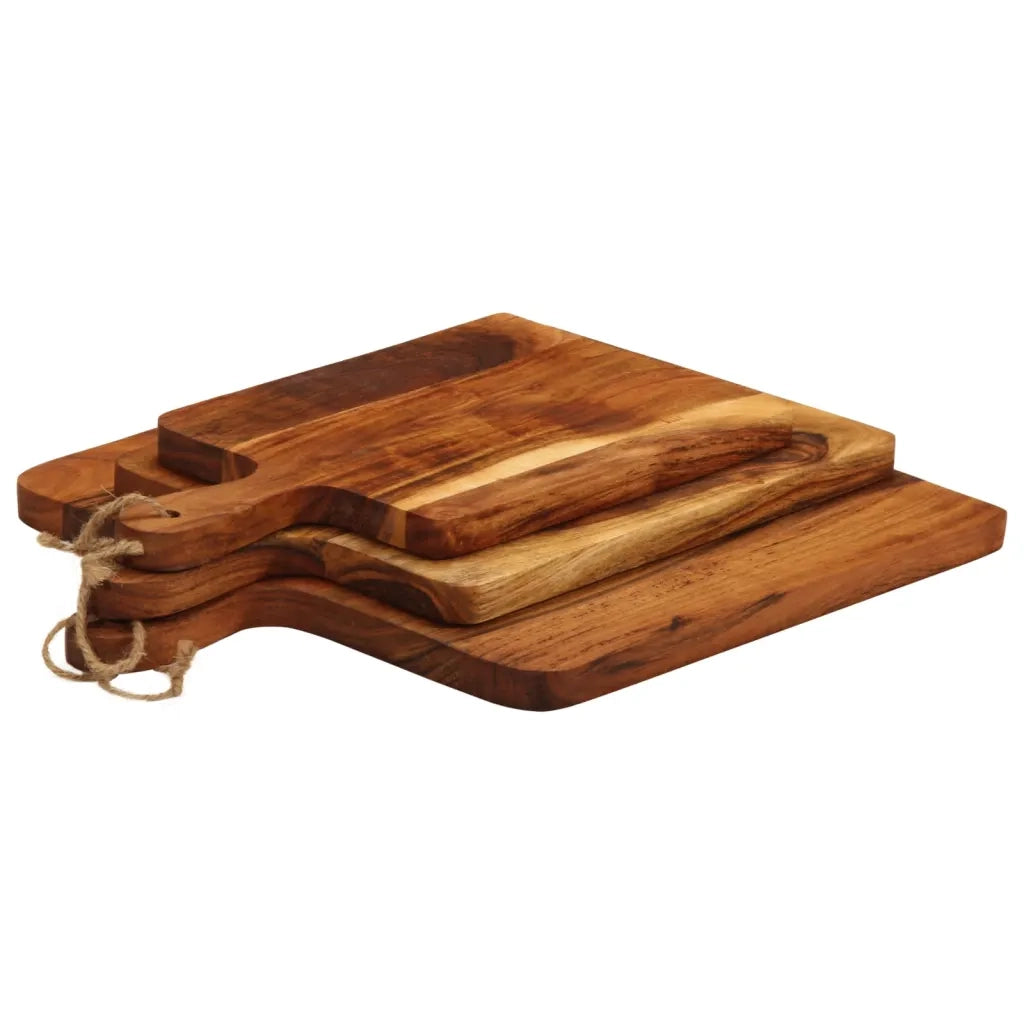 vidaXL Tagliere 3pz in Legno Massello di Acacia
