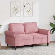 Divano a 2 Posti Rosa 120 cm in Velluto 359522