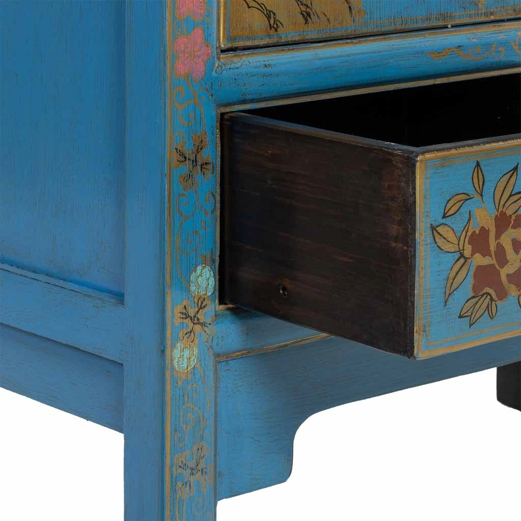 Armadio in legno blu 80x38,5x174,5cm